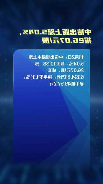 中信出版上漲5.04%，報26.07元/股